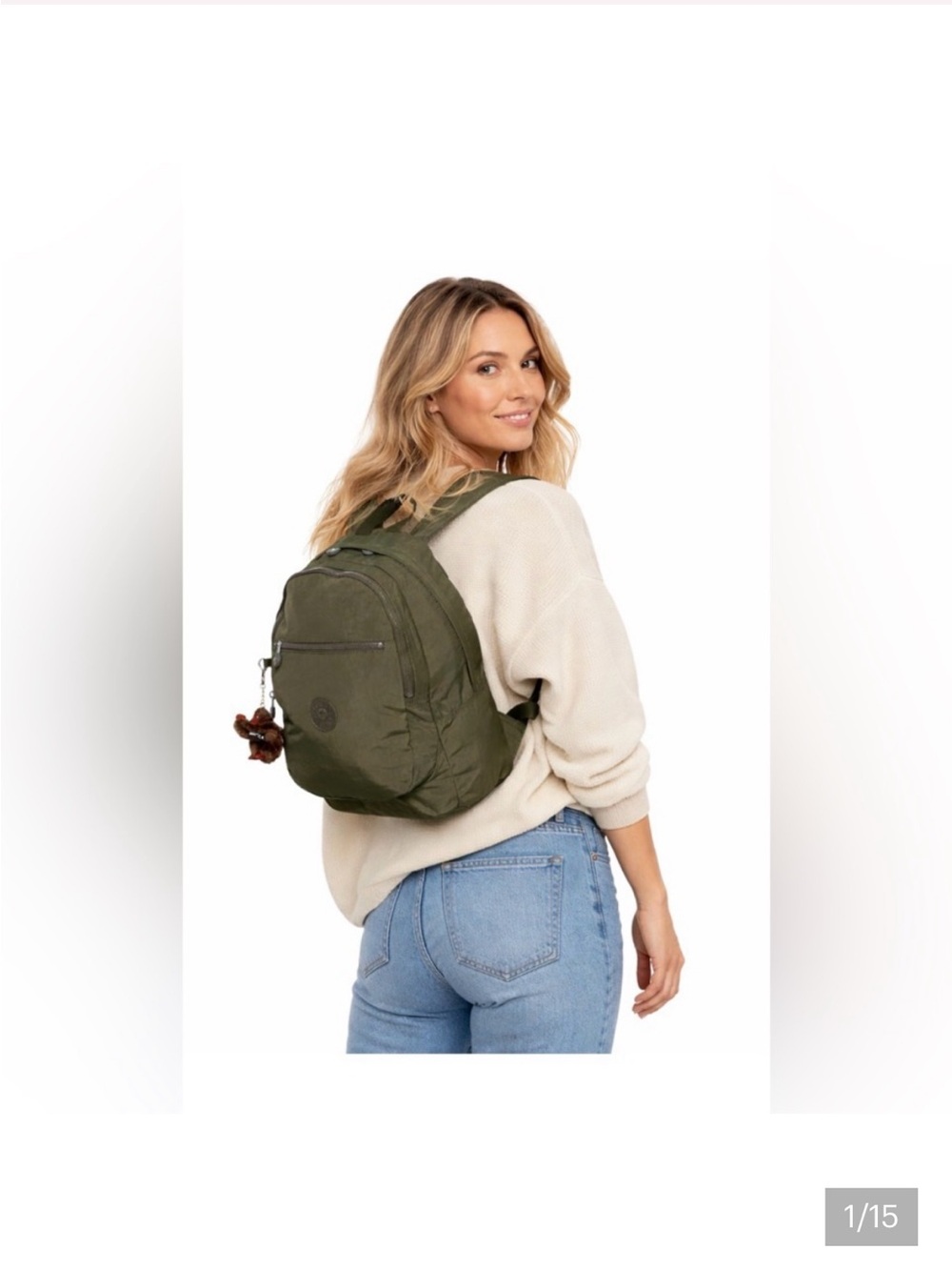 MUST GO BY JUNE 7! Kipling Challenger Backpack in Jaded Green Tonal NWOT